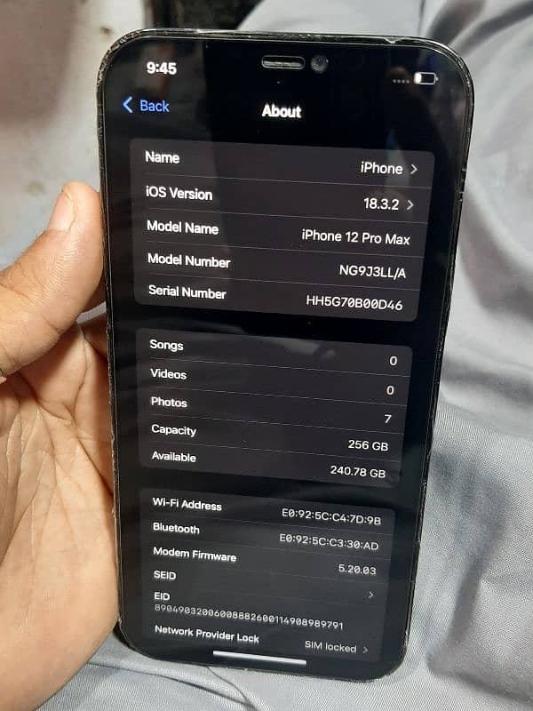 iphoje 12 pro. max 256gb jv non pta Read Add carefully 3