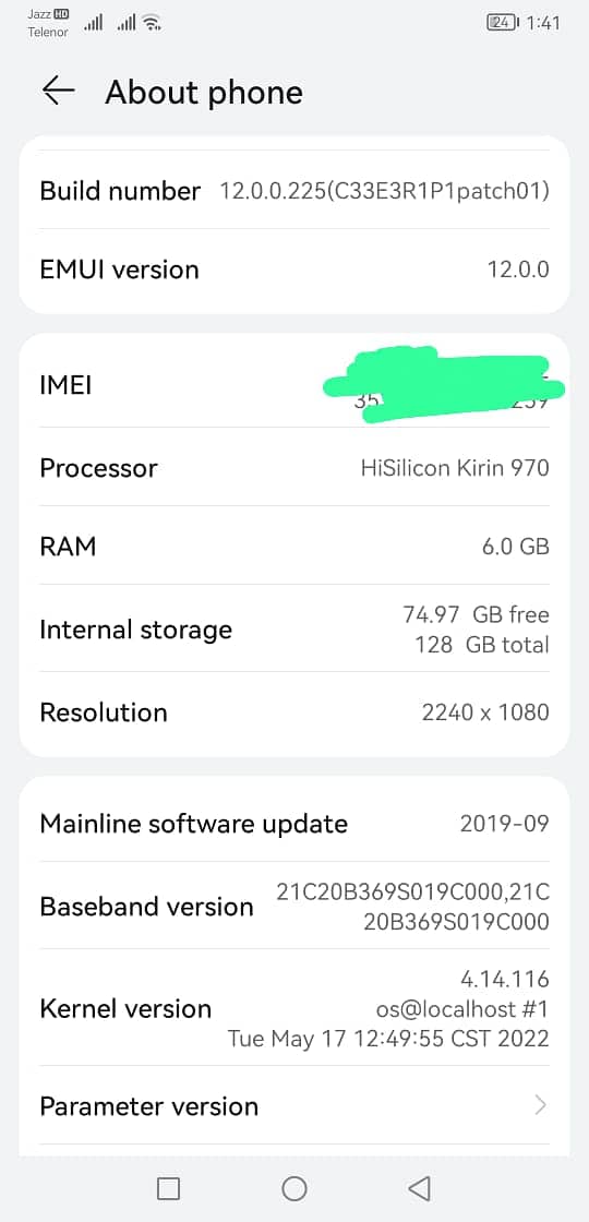 P20 pro PTA dual sim official 6/128 3
