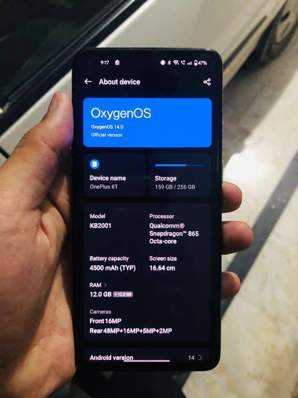 Oneplus 8t 12+12 256 5