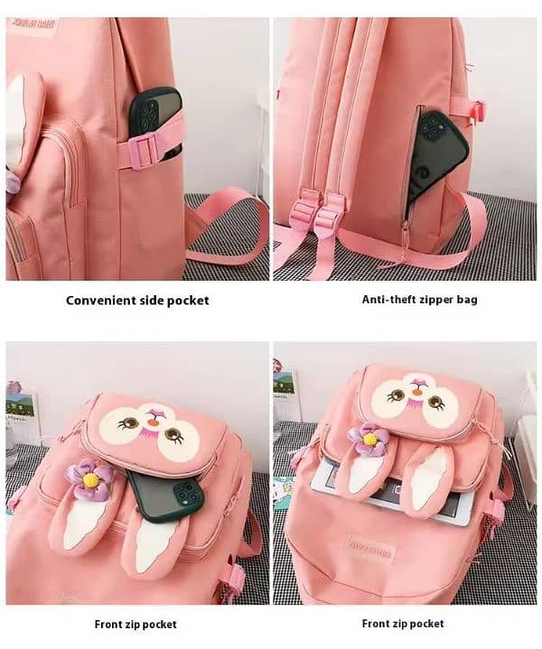 4 PCs bunny bag pack set 2