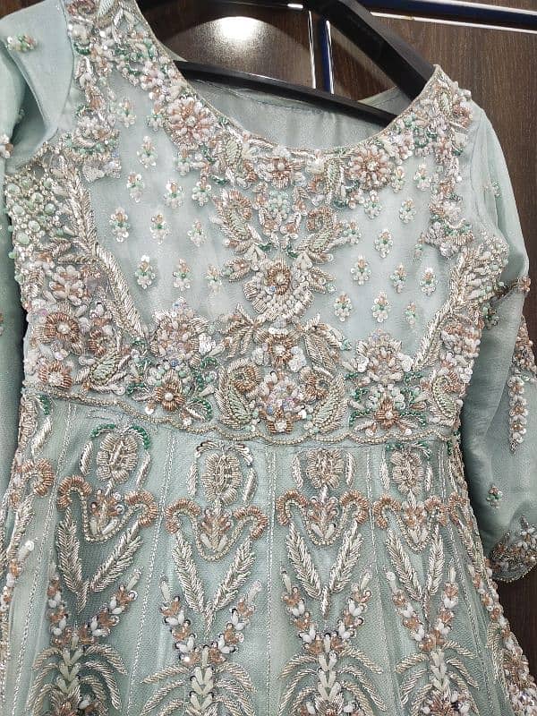 Sky Blue Maxi Fancy Bridal Dress 3