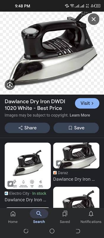 Dawlance iron model # 1020 10