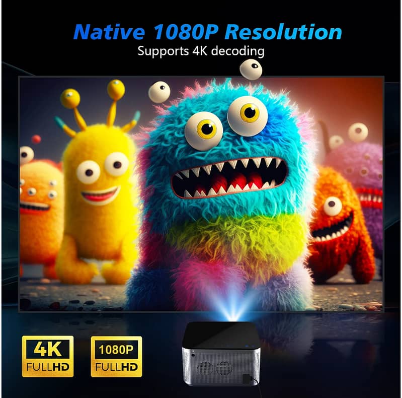 Magcubic HY350 WIFI Android 4k Projector 1080p - WIFI 6 -580ANSI 1