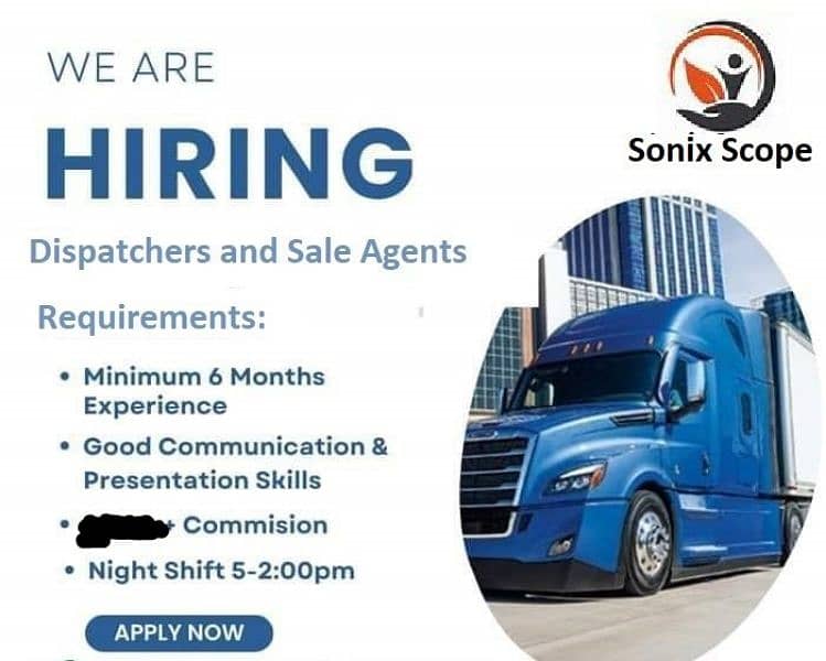 Sales agent for Truck Dispatching 0