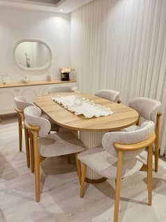 6 seater dining tabel/wooden chair/luxury dining