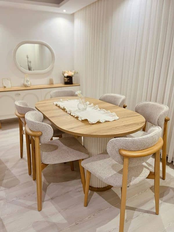 6 seater dining tabel/wooden chair/luxury dining 3