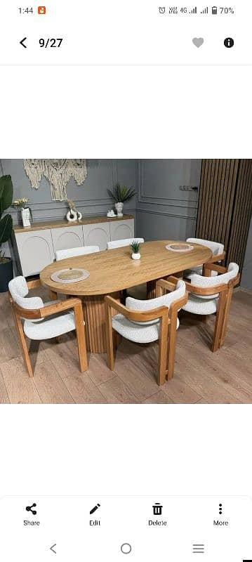 6 seater dining tabel/wooden chair/luxury dining 7