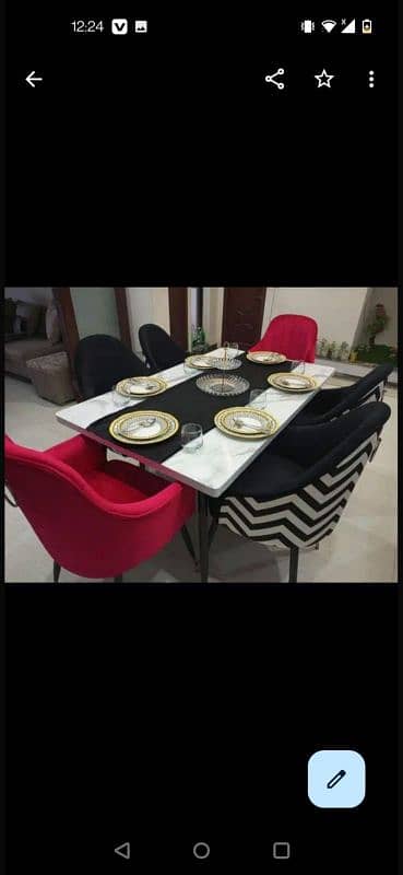 6 seater dining tabel/wooden chair/luxury dining 9