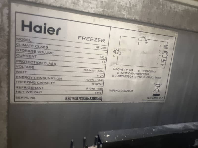 Haier used Freezer 2