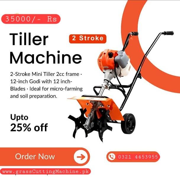 Tiller Machine, Godi Machine, Mini Rotavator, Cultivator 3