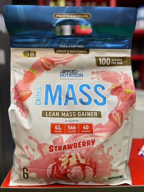 Critical Mass 6kg Muscle Gainer Protein Supplement Imported quality 0