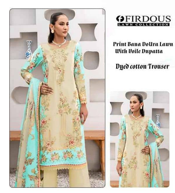 lawn printed suit . 03184175768 3