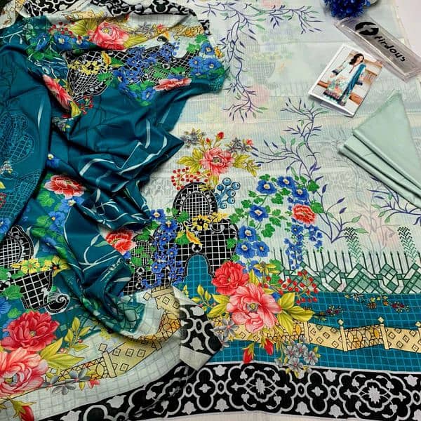 lawn printed suit . 03184175768 7