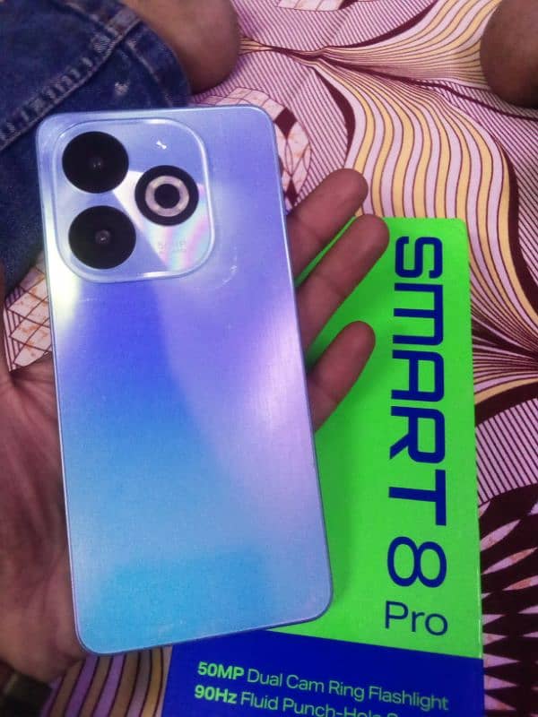 Infinix smart 8 pro 4+4+8128 gb complete box 5