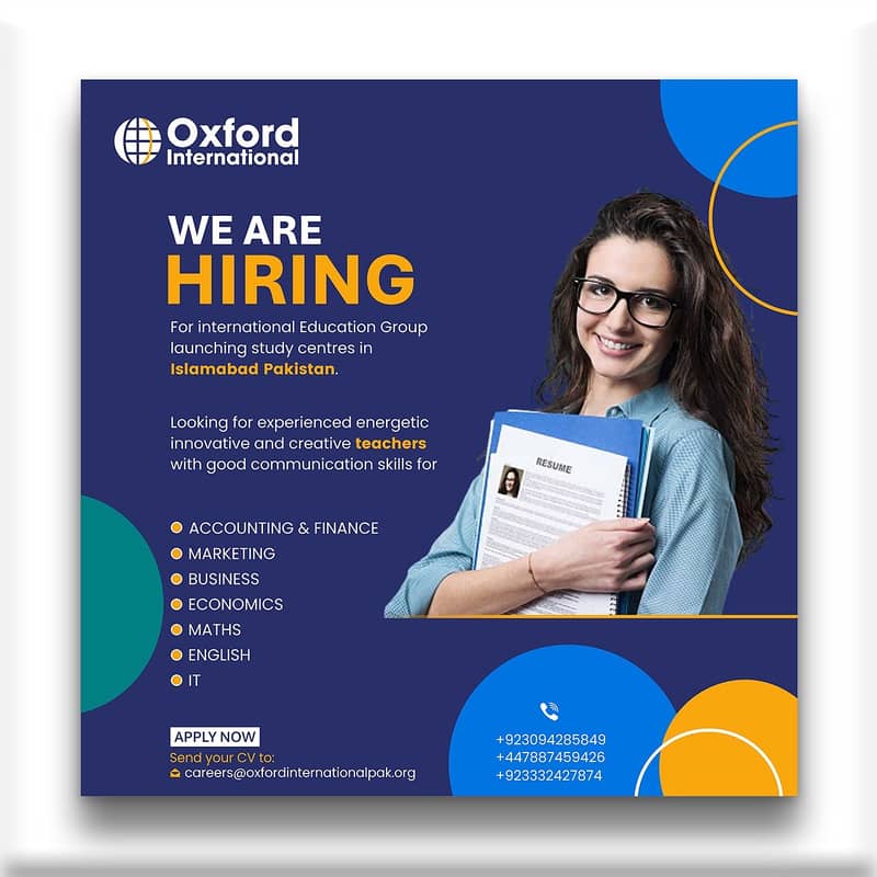 Teachers Required 1