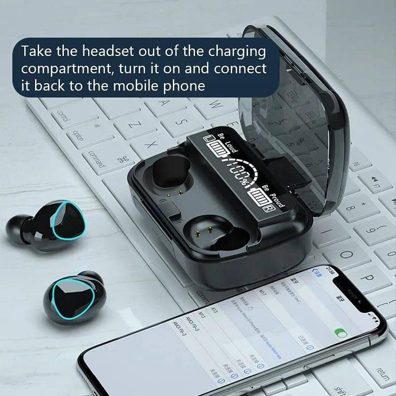 M10 wireless Bluetooth earbuds 3