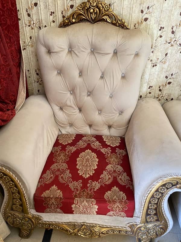 VELVET SOFA 5 SEATER WITH TABLE 3