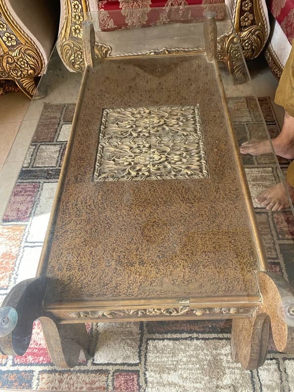 VELVET SOFA 5 SEATER WITH TABLE 8