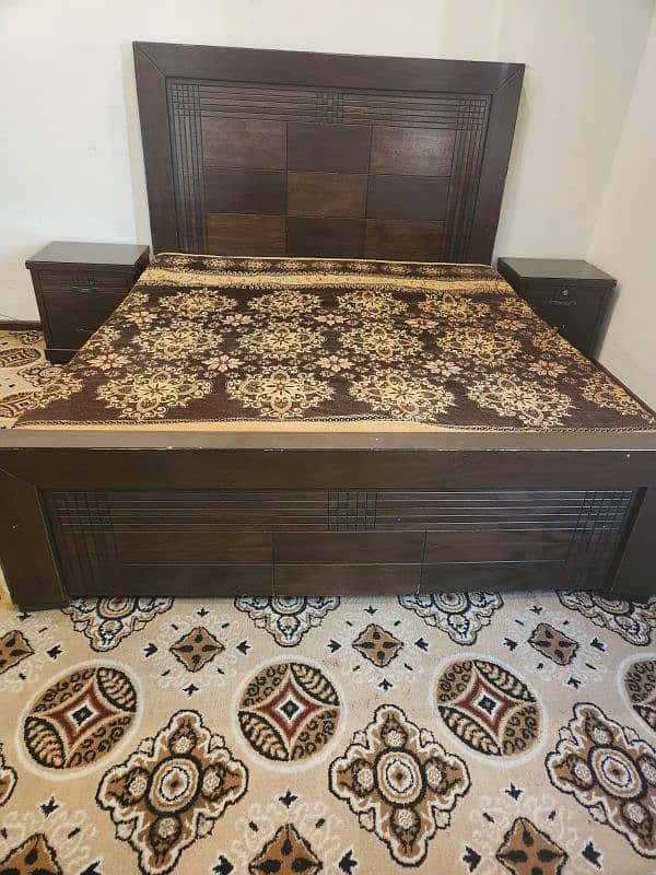 bed set for sale / bed set with side table|wooden bed 0
