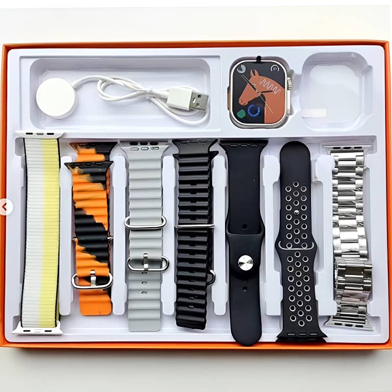 7-in-1 Ultra 2.01 Big Infinite Display Smart Watch with 7 Straps  Prev 15