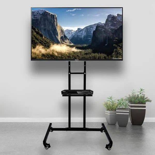 led lcd floor stand wall stand school office home use moving 3