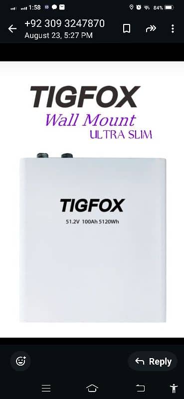 tigfox 51.2/100ah brand New 0