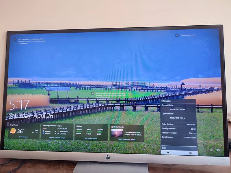 HP 27es 27" FHD IPS LED Monitor. HP LED SCREEN LCD DELL LENOVO 0