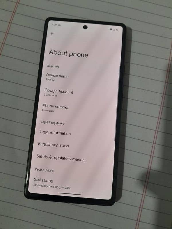 GOOGLE PIXEL 6A 0