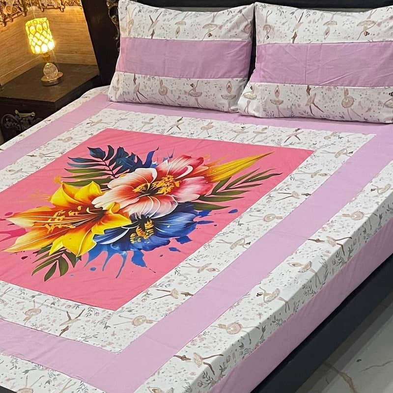 3 pc Cotton bedsheets for sale 2