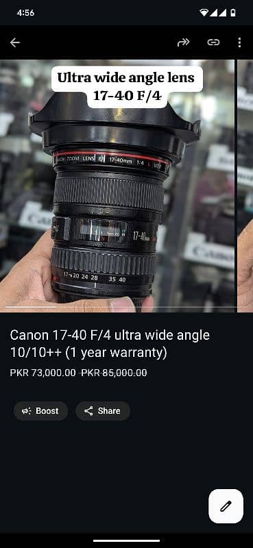 Canon Mount lenses available in good price condition just like new 3
