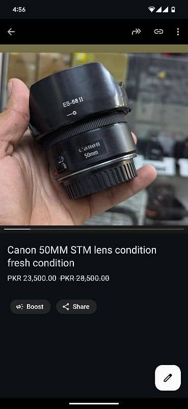 Canon Mount lenses available in good price condition just like new 6