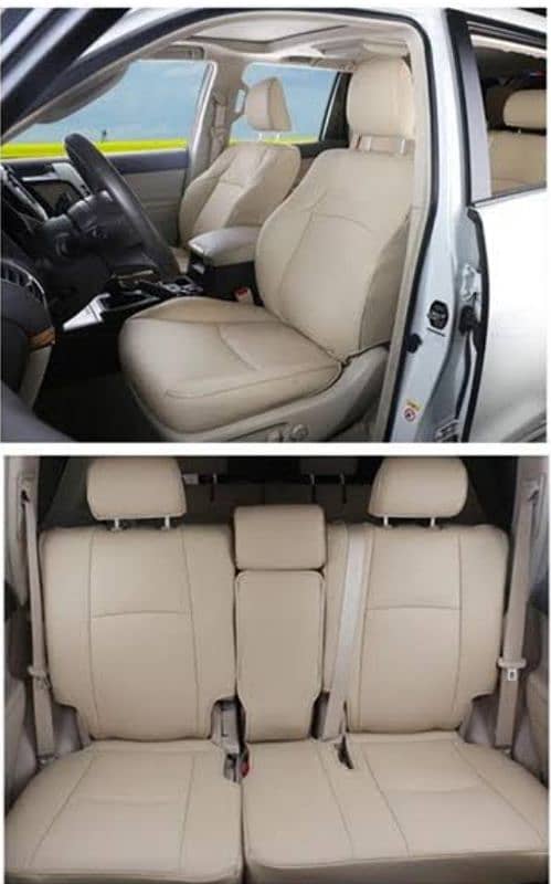 Leather rexin Made Seat Covers-Custom Made Hand Stiched Steering Cover 6