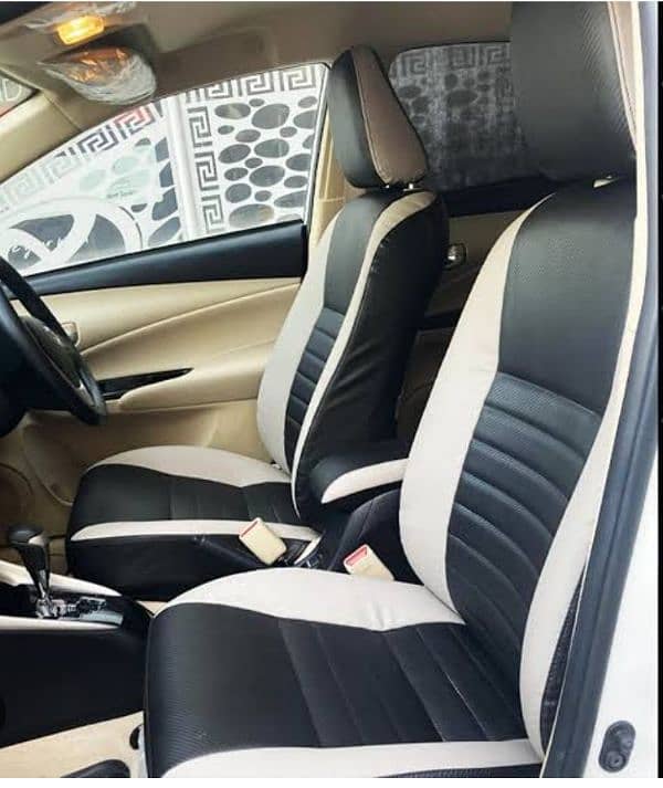 Leather rexin Made Seat Covers-Custom Made Hand Stiched Steering Cover 7