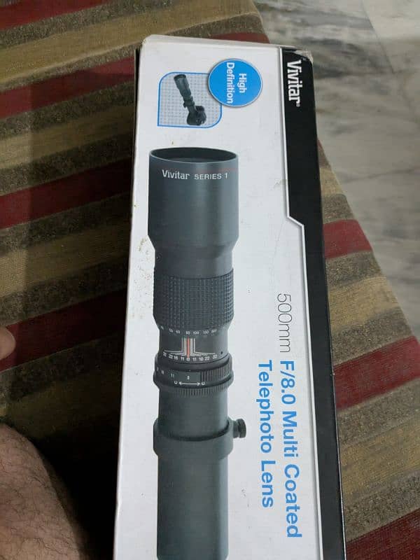 vivitar 500-1000mm lens with 2x tele-converter for Canon DSLR cameras 0