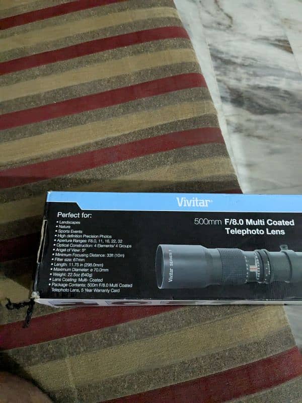 vivitar 500-1000mm lens with 2x tele-converter for Canon DSLR cameras 2