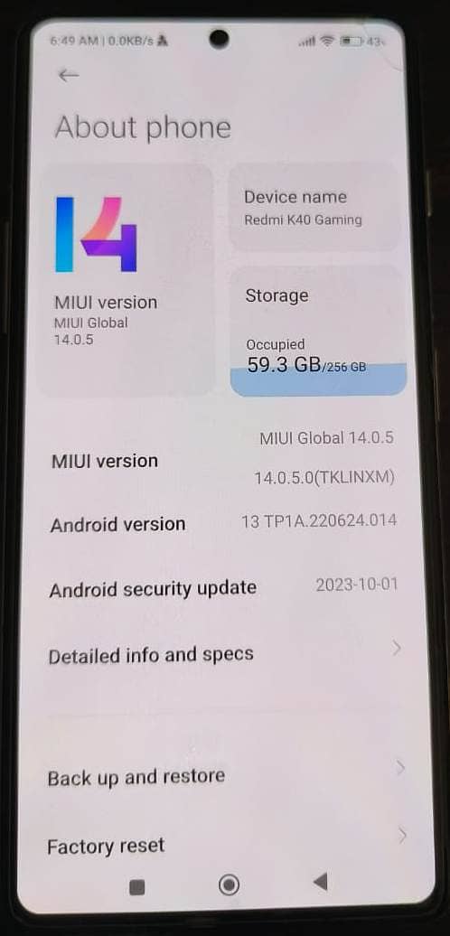 Xiaomi Redmi K40 Gaming 8