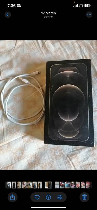 iPhone 12 pro max gold 128 with box 12