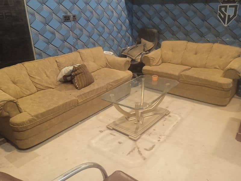 7 seater sofa with 2 tables and 4 seater dining 0