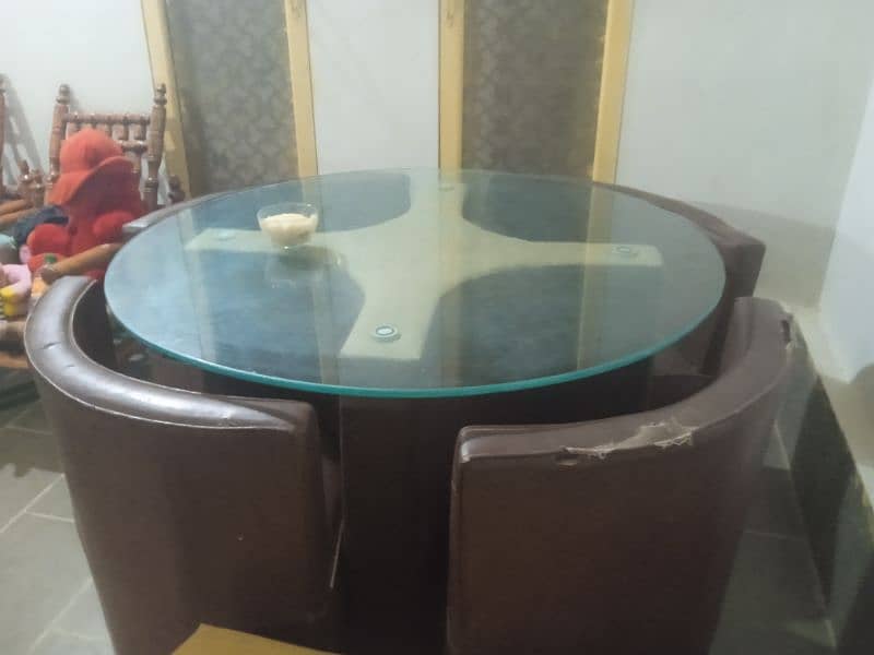 7 seater sofa with 2 tables and 4 seater dining 2