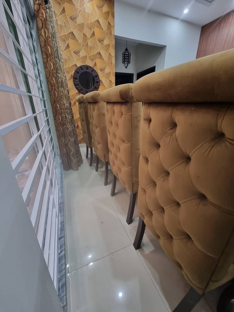10 seater poshish chair dining table sheesham 1