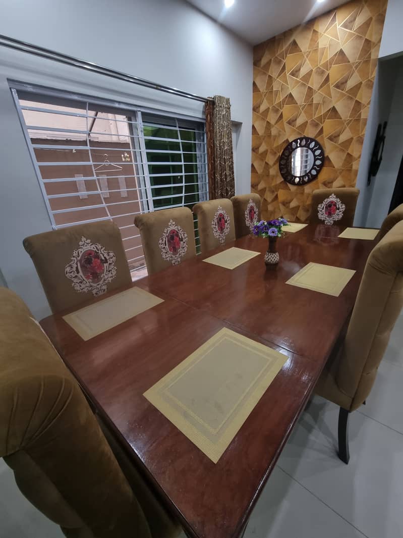 10 seater poshish chair dining table sheesham 3