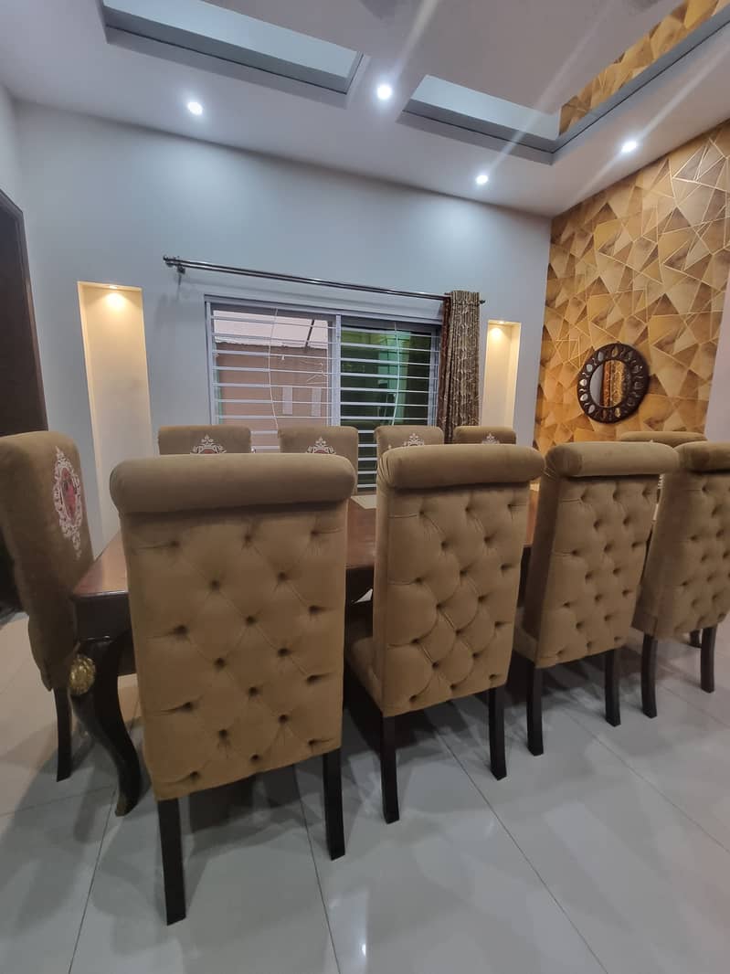 10 seater poshish chair dining table sheesham 5