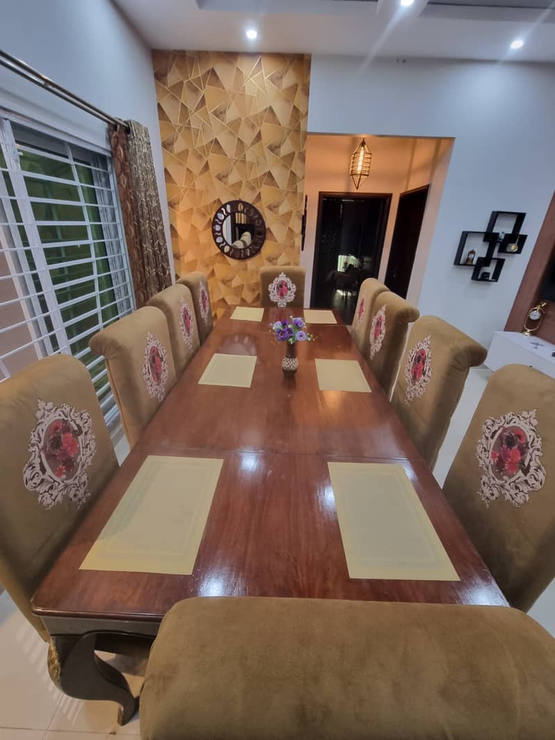 10 seater poshish chair dining table sheesham 7