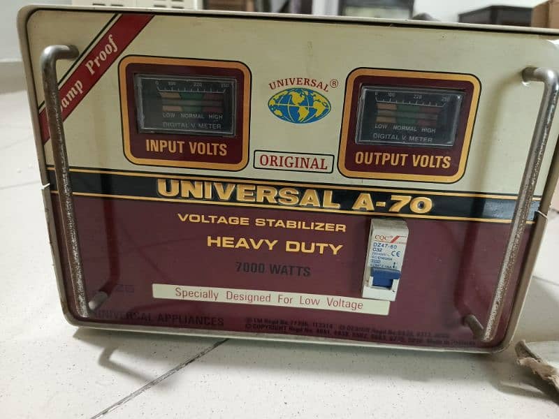 Universal Stabilizer 7000 Watts voltage 0