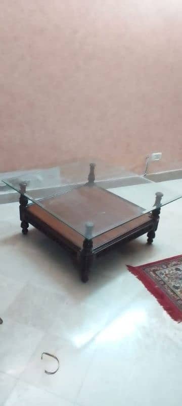 Chinoti Style Center Table with Glass Top 5