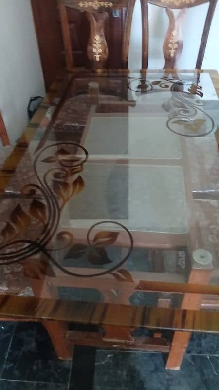 Glass Dining Table Six Person 6