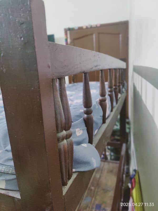 Wooden Bunker Bed for Kids with Mattress 1