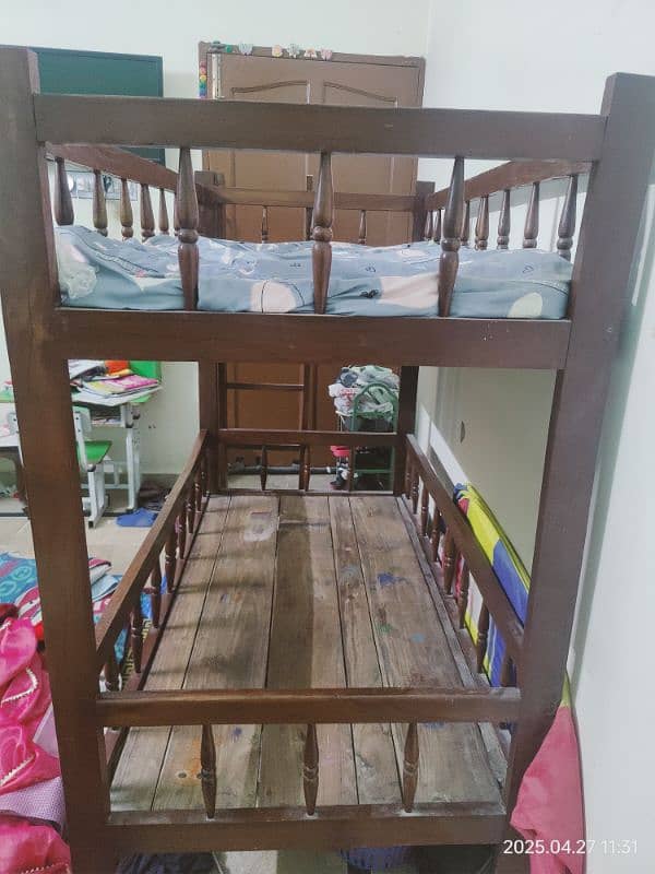 Wooden Bunker Bed for Kids with Mattress 3