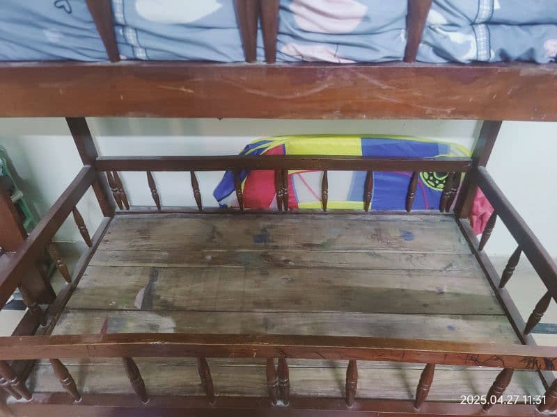 Wooden Bunker Bed for Kids with Mattress 4