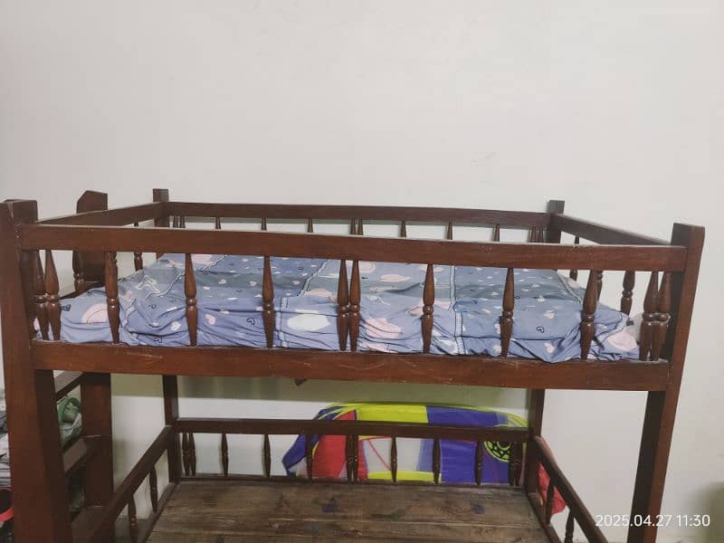 Wooden Bunker Bed for Kids with Mattress 5